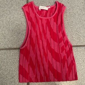 ASTR Women's Red Sleeveless Top & Skirt Two Piece